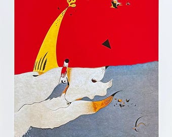 Joan Miro exhibition poster - Paysage - museum artist - art print - surrealism