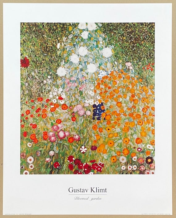 グスタフ・クリムト展ポスター - 花咲く庭 - 花 - 美術館の