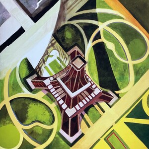Robert Delaunay exhibition poster - The Eiffel Tower - Paris - France - museum artist - art print