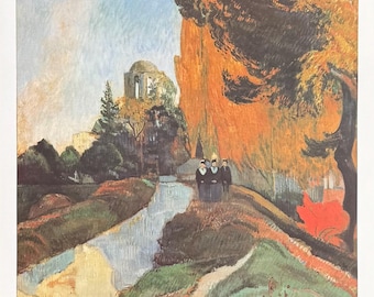 Paul Gauguin-tentoonstellingsposter - Les Alyscamps - museumkunstenaar - kunstdruk - 1989