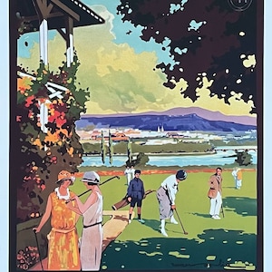Vichy - La Grande Station Thermale - Francia - Turismo francés - Golf - Viajes - Publicidad - Impresión de arte decorativo - Cartel de exposición