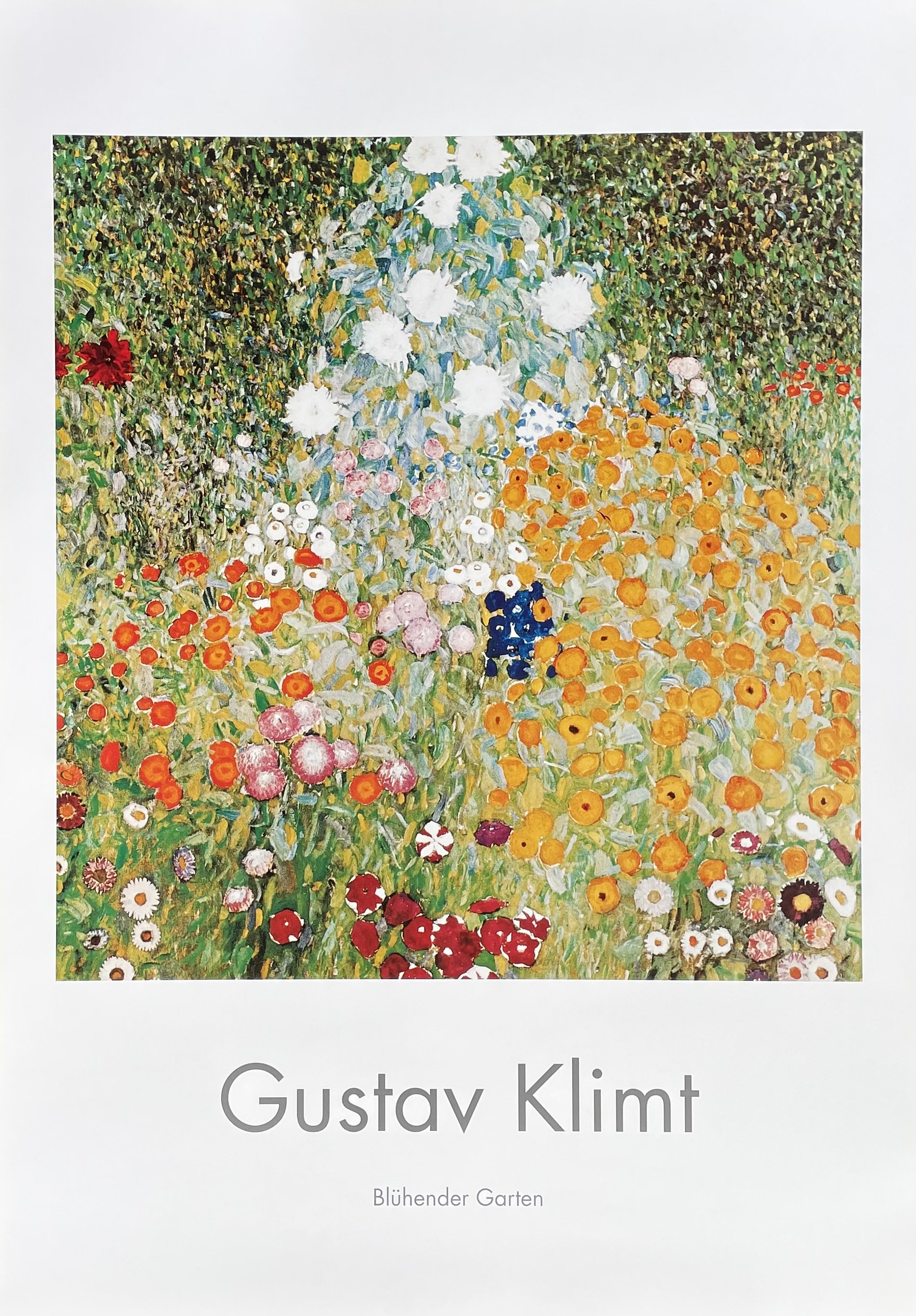 Gustav Klimt Exhibition Poster - Blooming Garden - Flowers - Large Art ...