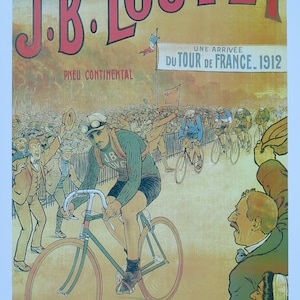 J.B. Louvet Cycles exhibition poster - Bicycle - Tour de France - decorative print - advertisement - reproduction - Raoul Vion