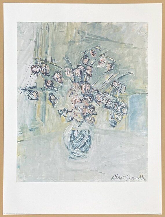 1976 Alberto Giacometti Poster, the Walking Man, L'homme Qui