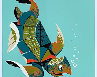 Affiche Vintage Originale Qantas - Îles Du Pacifique - Années 50 - Voyage