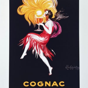 Manifesto della mostra Cognac - vino - brindisi - bevande - stampa artistica decorativa - ristorante - bar - riproduzione - Leonetto Cappiello