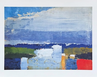 Nicolas de Stael exhibition poster - Noon Landscape - abstract composition - museum artist - art print