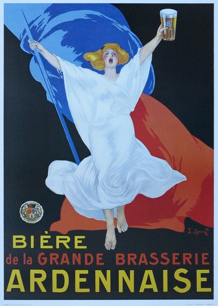 Poster for Sale avec l'œuvre « Buveurs de bière pour femmes, art vintage  noir et blanc » de l'artiste modernretro