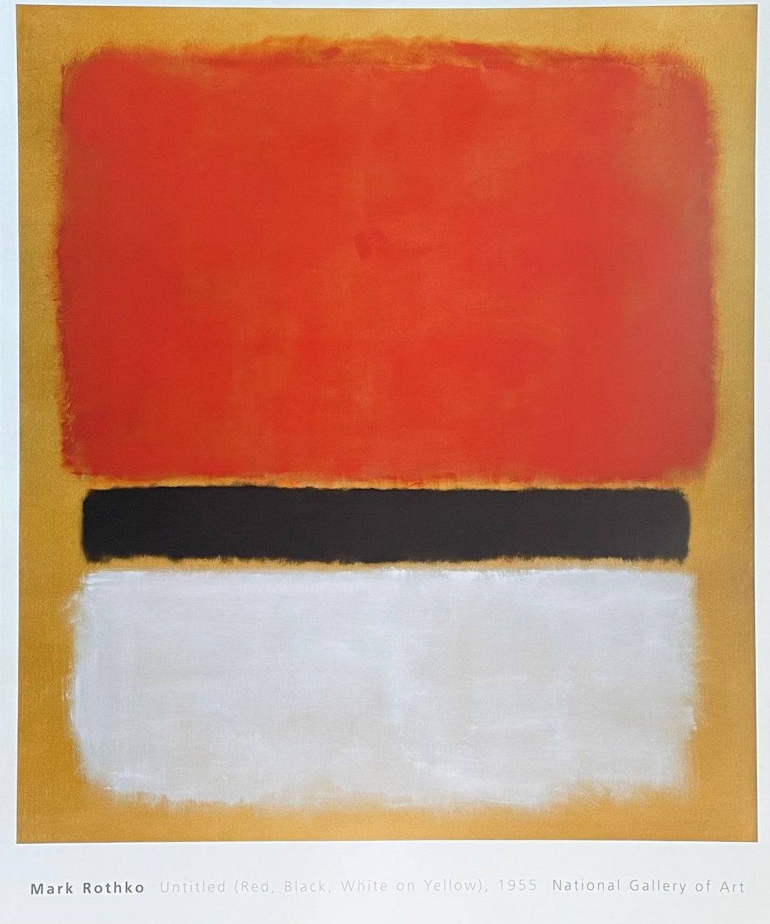Affiche de l'exposition Mark Rothko Rouge, noir, blanc sur jaune ...