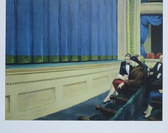 Edward Hopper exhibition poster - First Row Orchestra - museum artist - art print - American scene - excellent