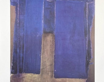 Antoni Tapies exhibition poster - Blue Outremer - Stedelijk Van Abbemuseum - museum artist - art print - 2004