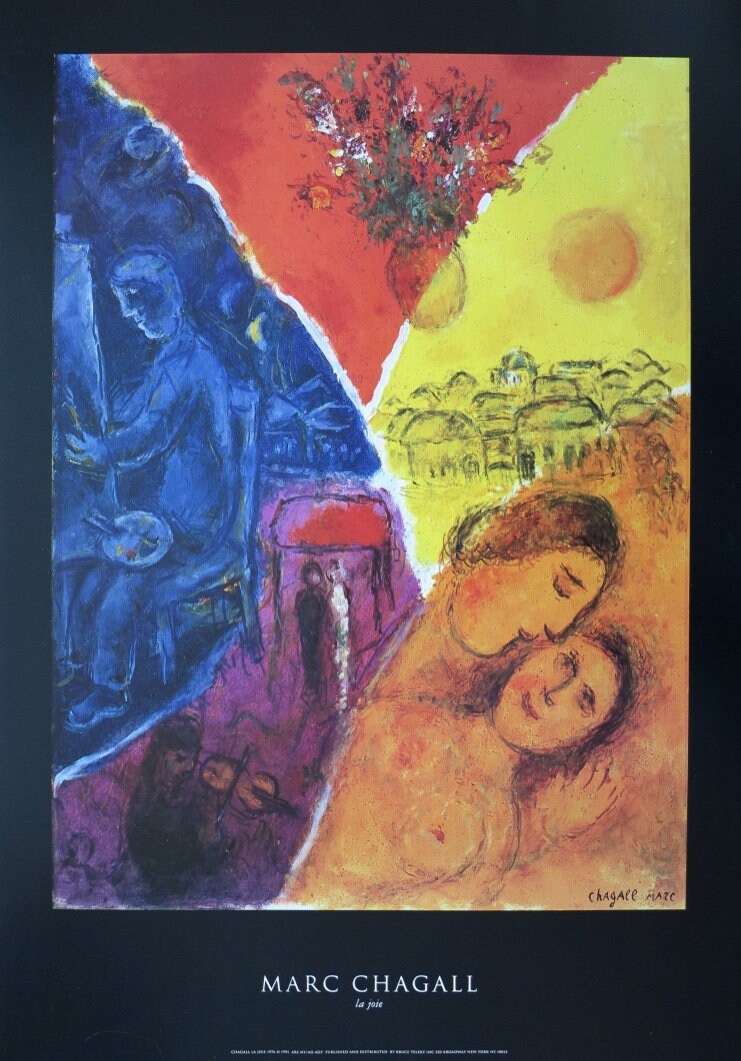 シャガール ポスター The Lovers ポスター マルク シャガール