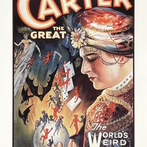 Plakat wystawowy Charlesa Cartera - Carter Wielki - Magik - Czarodziej - wydruk artystyczny - reprodukcja