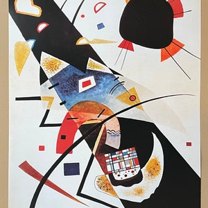 Vassily Kandinsky exhibition poster Black Spots museum artist vintage art print 1994 image 2