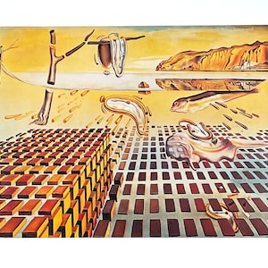 Plakat wystawy Salvadora Dali - Rozpad trwałości pamięci - artysta muzealny - wydruk artystyczny - surrealista