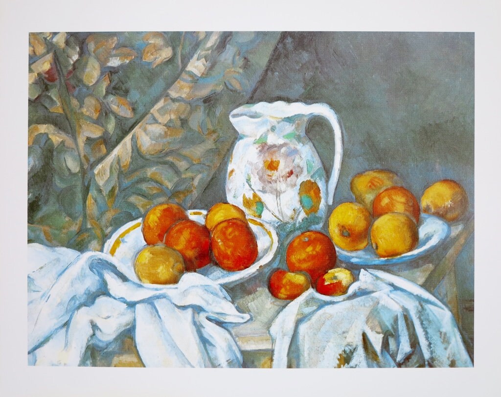 Paul Cezanne Exhibition Poster - Still Life With Apples and a Jug