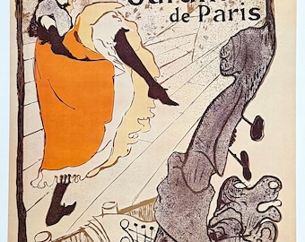 Henri De Toulouse-lautrec - Jardin De Paris - Jane Avril - Vintage