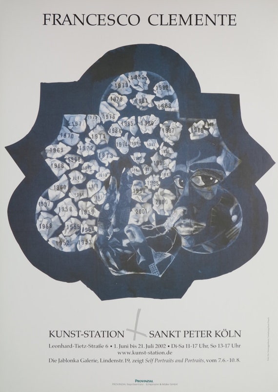 Francesco Clemente Exhibition Poster - Untitled - Italian