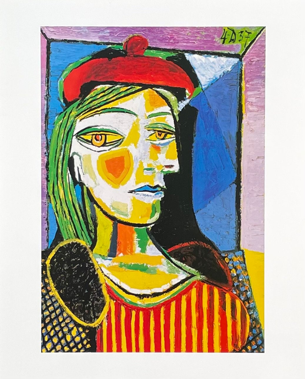 Pablo Picasso Exhibition Poster - Woman With Red Beret - Female