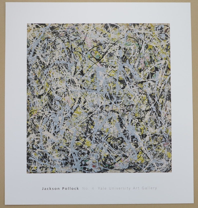 Jackson Pollock Exhibition Poster Number 4 Yale University - Etsy