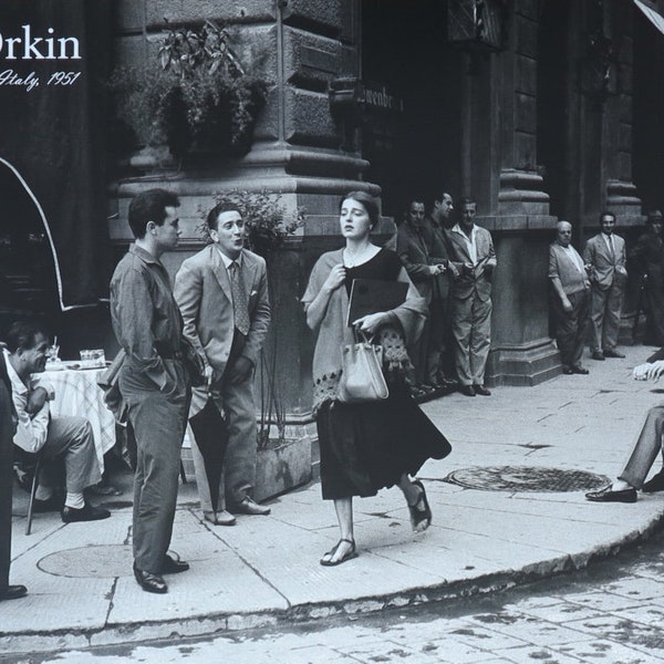 Ruth Orkin exhibition poster - American girl in Italy - famous photography - black and white - museum artist - art print