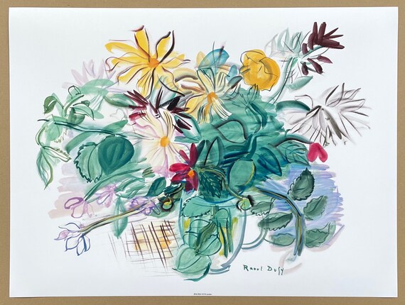 Raoul Dufy Exhibition Poster - Bouquet Des Fleurs - Still Life