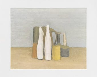 Cartel de la exposición Giorgio Morandi - Naturaleza muerta, 1952 - Natura Morta - artista del museo - impresión de arte - 1999