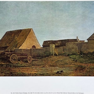 Cartel de la exposición de Charles-François Daubigny - La granja - Galería Nacional de Arte - Washington DC - Impresión de arte vintage - Años 70