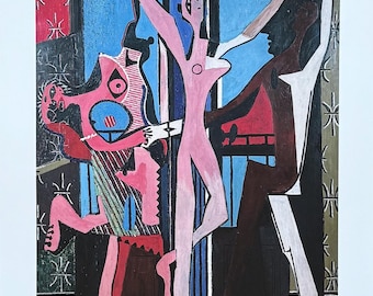 Pablo Picasso exhibition poster - The three dancers - museum artist - art print