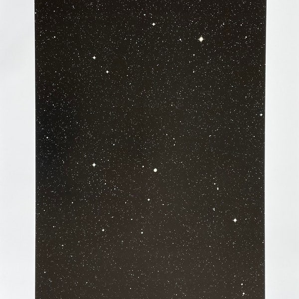 Affiche de l'exposition Thomas Ruff - 13h 36m /-35 - photographe allemand - étoiles - galaxie - artiste du musée - grand tirage d'art