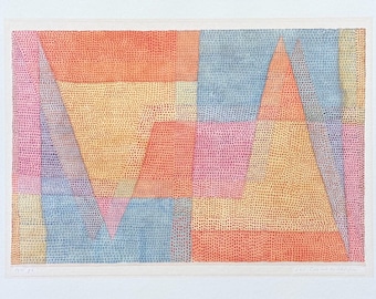 Paul Klee exhibition poster - Das licht und die scharfen, 1935 - museum artist - art print