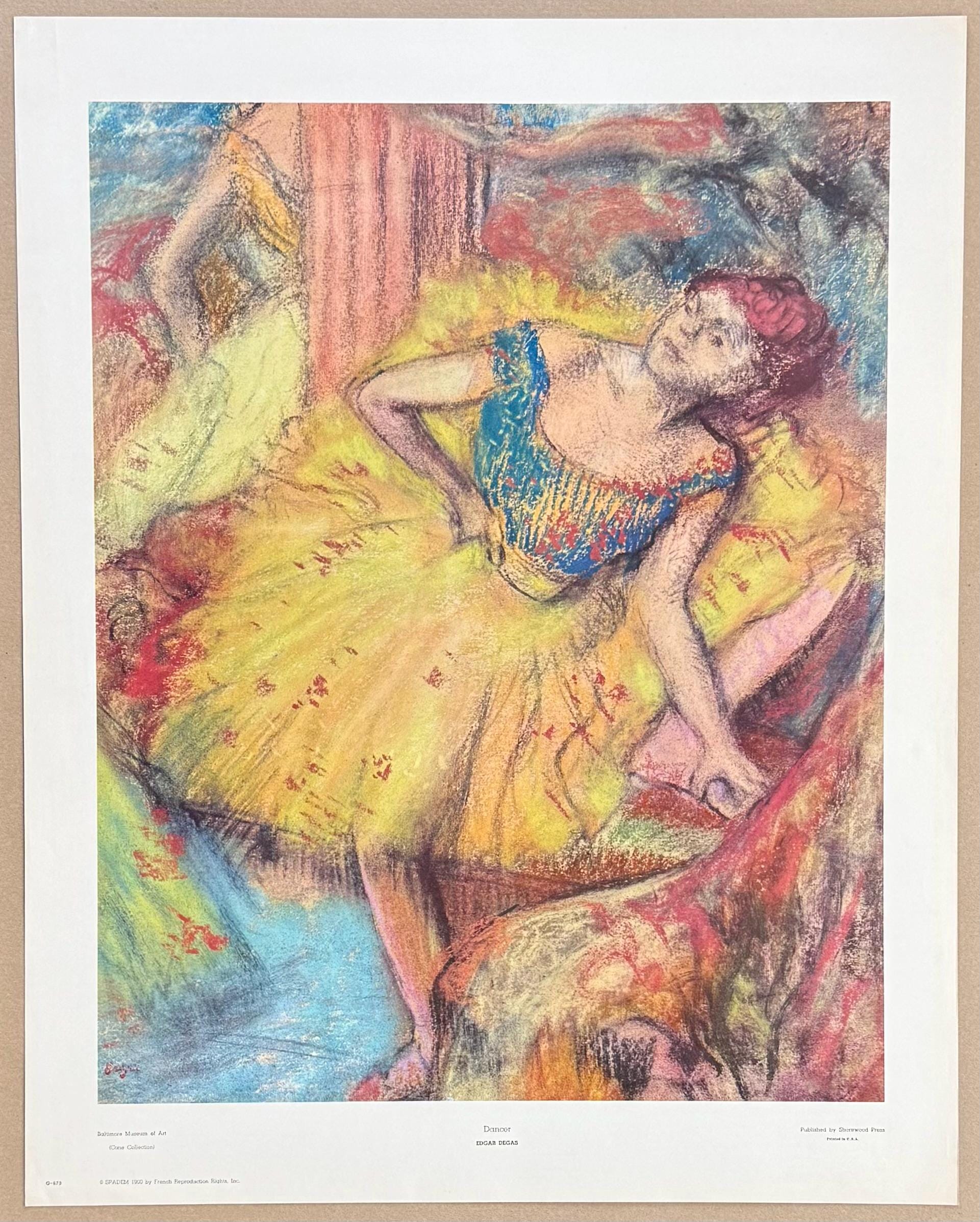 Edgar Degas Exhibition Poster - Dancer - Museum Artist - Art Print