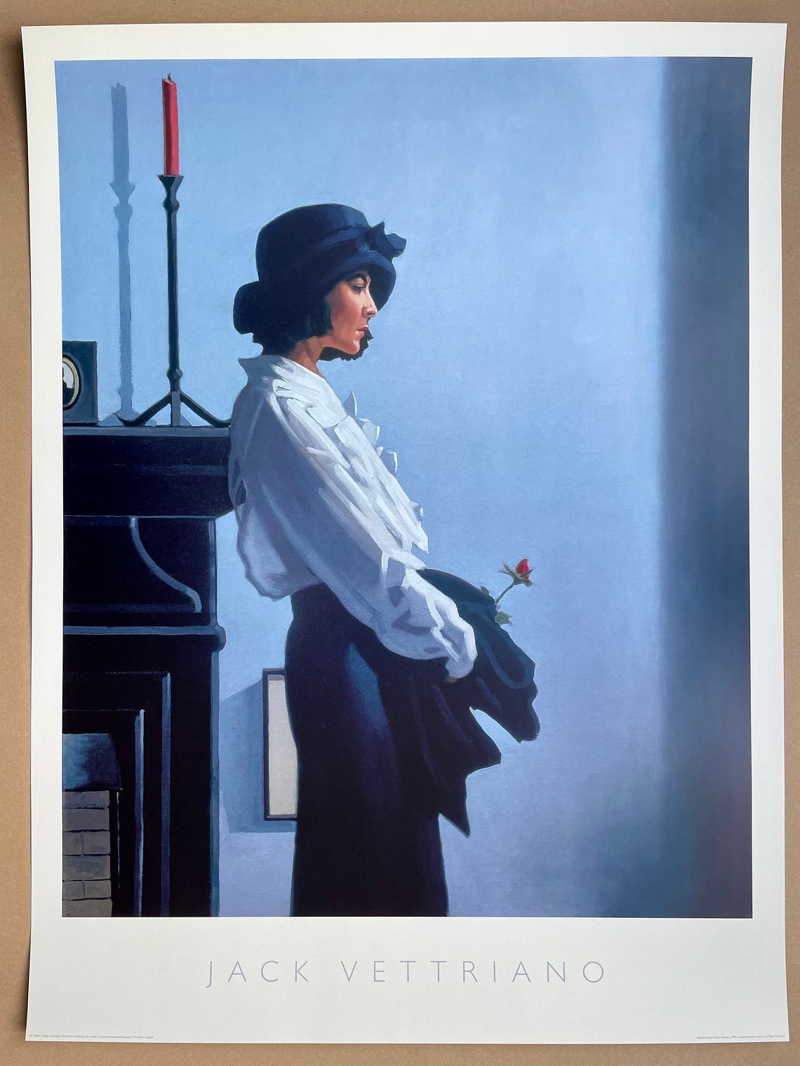Jack Vettriano exhibition poster Valentine Rose love Etsy