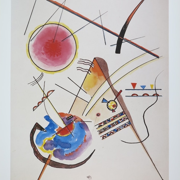 Affiche de l’exposition Wassily Kandinsky - Archives Bauhaus - Artiste du musée - Tirage d’art - 1988