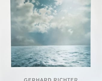 Gerhard Richter exhibition poster - Seestuck (Tegenlicht) - offset lithograph - museum artist - art print - photography - sea ocean - 1991