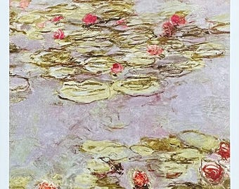 Claude Monet exhibition poster - Water lilies - impressionist - romantic - museum artist - art print