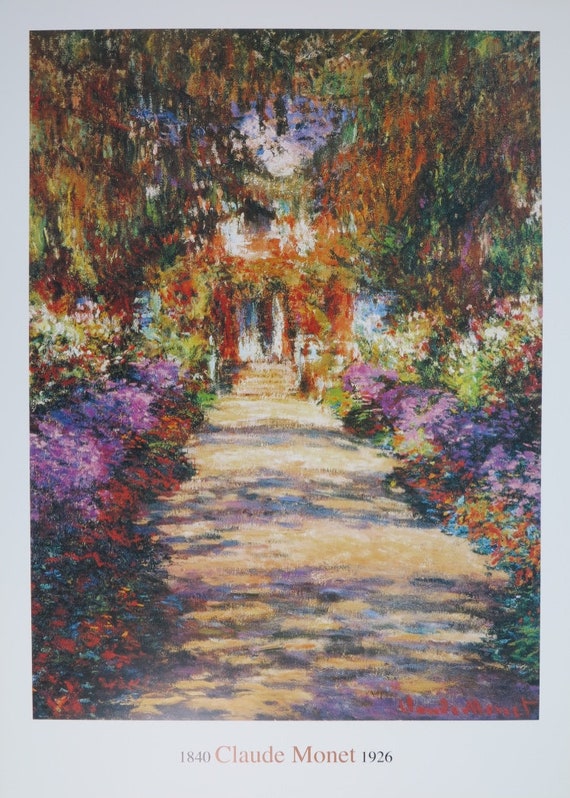 クロード・モネ展ポスター - ジヴェルニーのモネの庭の並木道 - 印象派