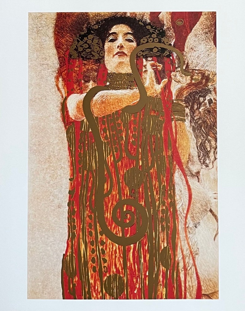 Gustav Klimt Exhibition Poster Hygieia Museum Artist Art Etsy