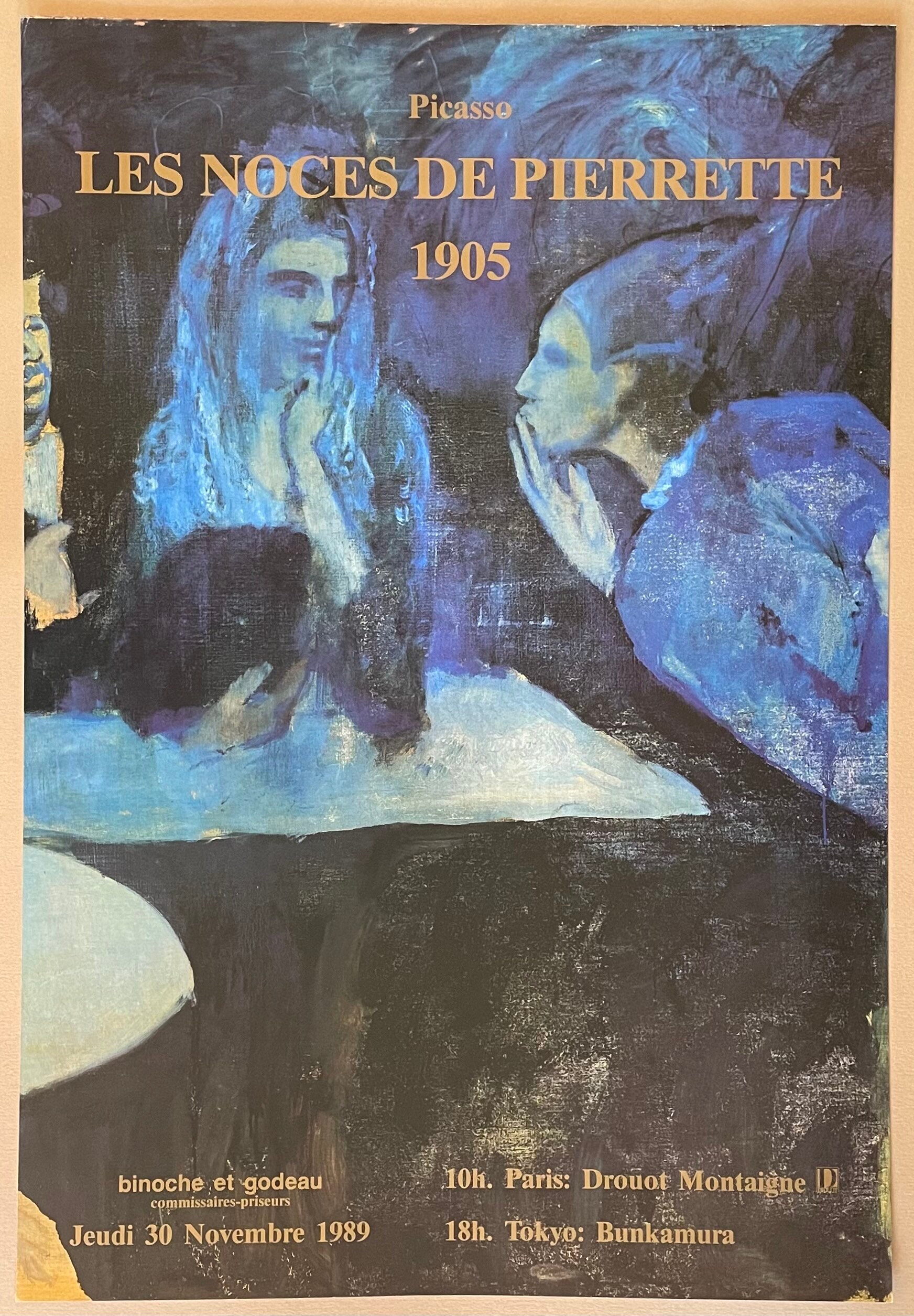 Pablo Picasso Exhibition Poster - Les Noces De Pierrette - Museum Artist -  Large Vintage Art Print - 1989 - Etsy New Zealand, image size:1744x2509