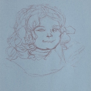 Cartel de la exposición Henri de Toulouse-Lautrec - Retrato de una chica - rara impresión vintage 1970 - impresionista
