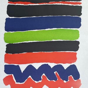Sonia Delaunay exhibition poster - Kunsthalle Bielefeld - museum artist - vintage art print - very early and rare - 1974