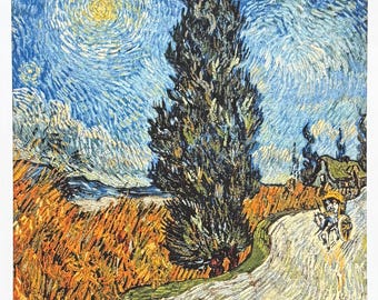 フィンセント・ファン・ゴッホ：「プロヴァンスの夜の田舎道」、1890年