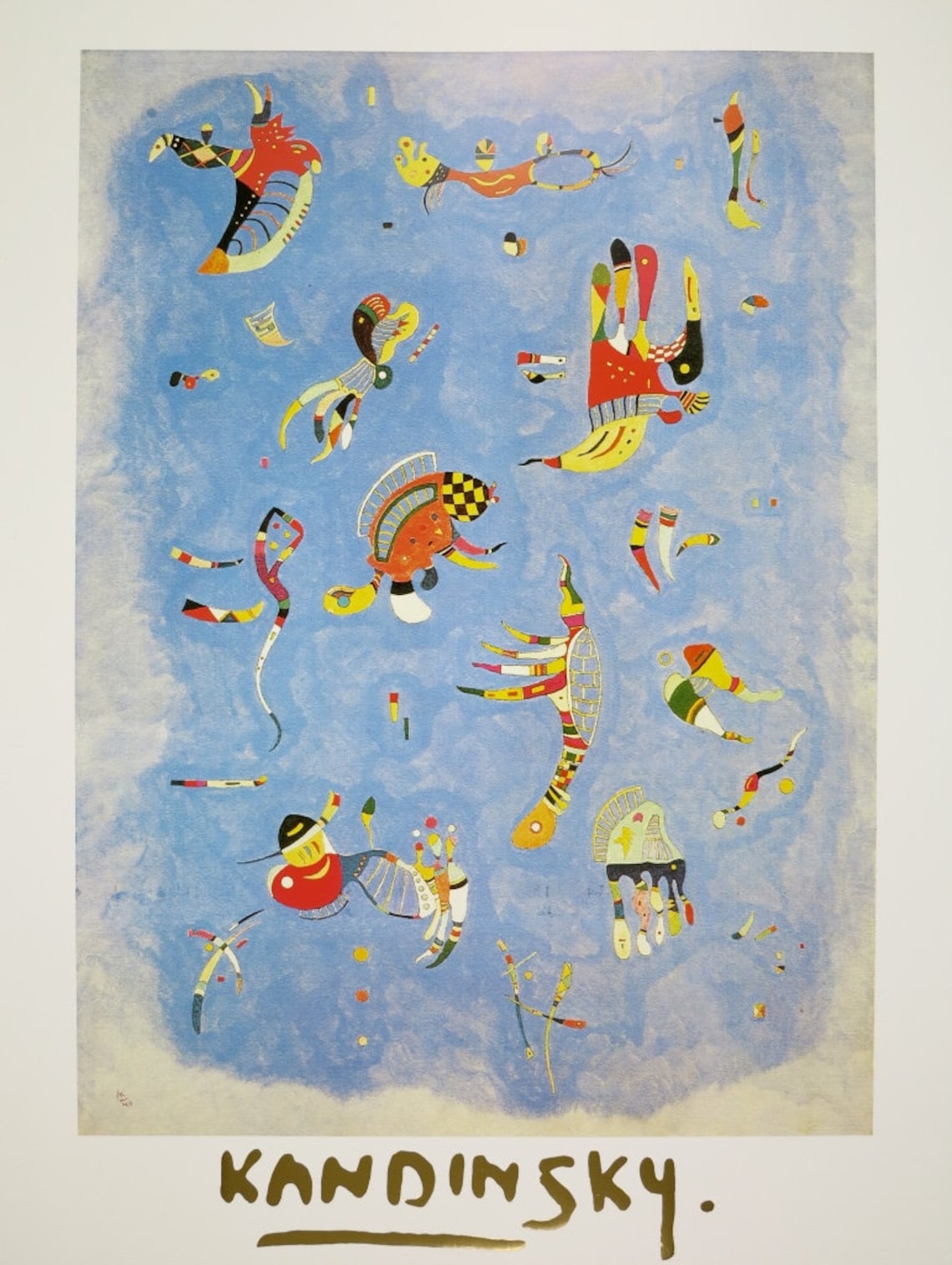 Kandinsky Exhibition Poster Sky Blue Museum Artist Art Etsy