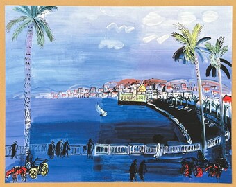 ラウル・デュフィ展ポスター - ニース - 天使の湾 - 青 - ヤシの木