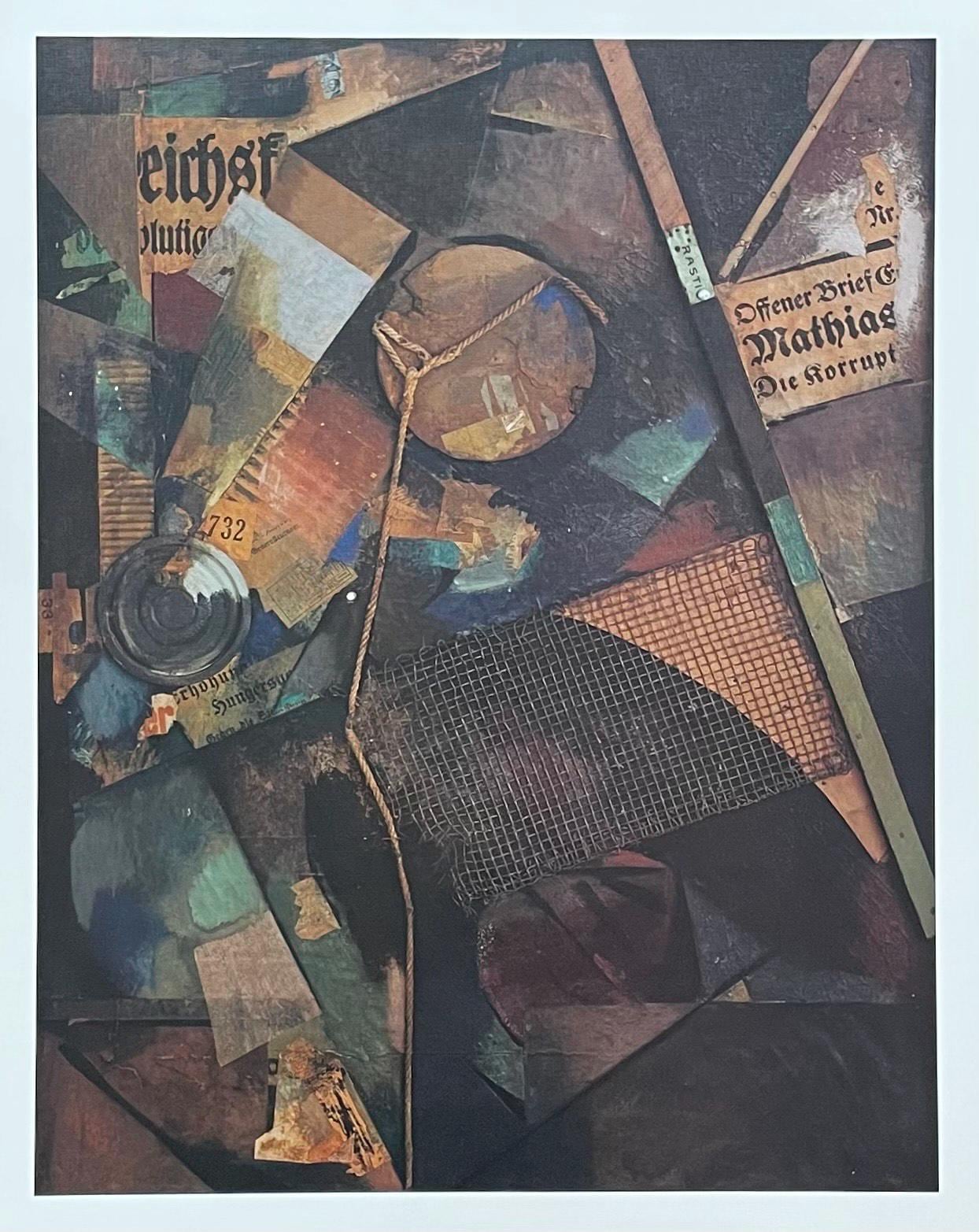 クルト・シュヴィッタース、メルツ １C-二重像、希少画集画、新品額装付 クルト・シュヴィッタース、メルツ 1C-二重像、希少画集画