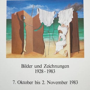 Marcel Jean exhibition poster - Galerie Dreiseitel - 1983 - Gallery exposition print