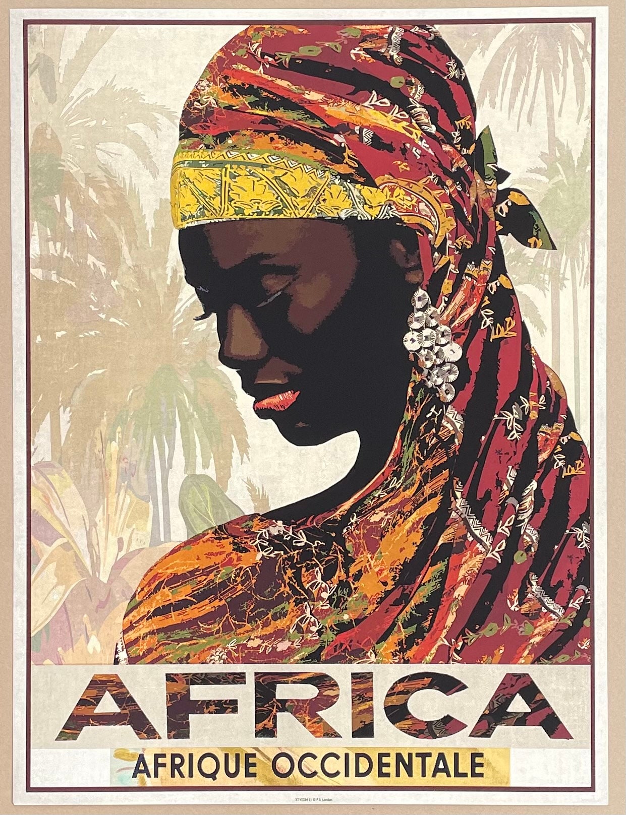 Cartel de la exposición de África - Afrique Occidentale - antigua