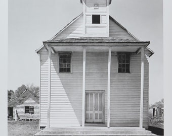 Walker Evans exhibition poster - Church - Retrospective - American photographer - black white - museum print - Excellent