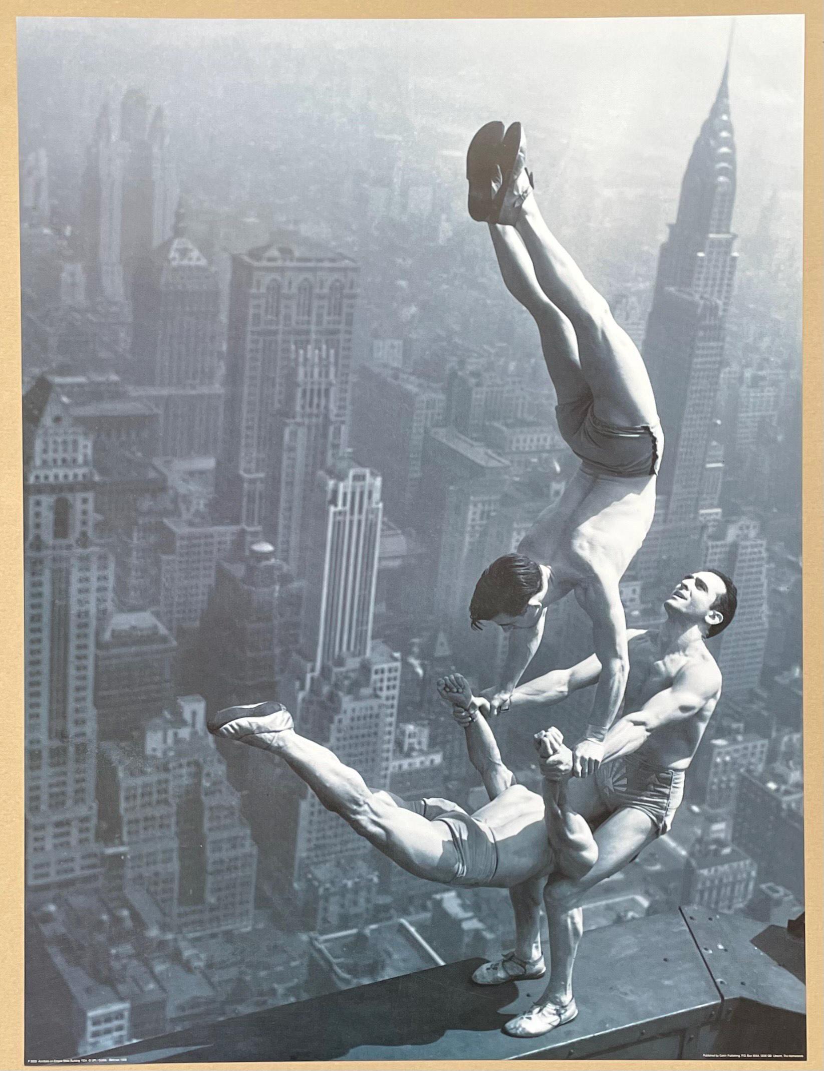 High Risk Acrobats Acrobats High in the Air - Exhibition Poster - New York City - Skyline ...