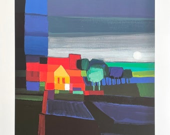 Ton Schulten exhibition poster - Night Falls I - Dutch artist - art print - 2002